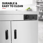 Elementry Stainless Steel Double Cabinet Plate Warmer 120 Plates - PW-DE