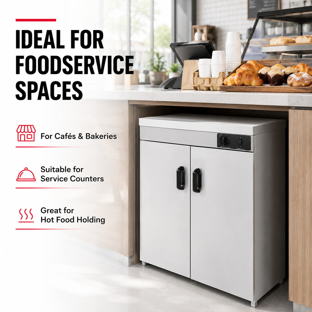Elementry Stainless Steel Double Cabinet Plate Warmer 120 Plates - PW-DE