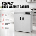 Elementry Stainless Steel Double Cabinet Plate Warmer 120 Plates - PW-DE