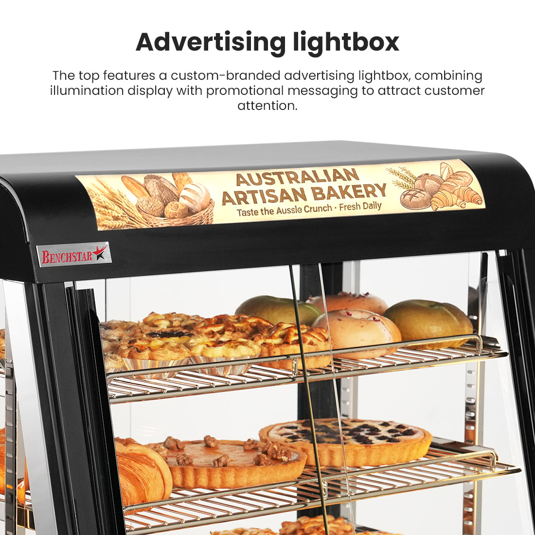 Benchstar Pie Warmer & Hot Food Display - PW-RT/660/TGE