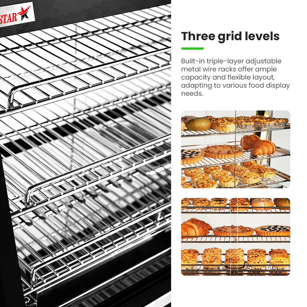 Benchstar All Stainless Steel Pie Warmer and Hot Food Display 40 Pies - PW-RT/380/TGE