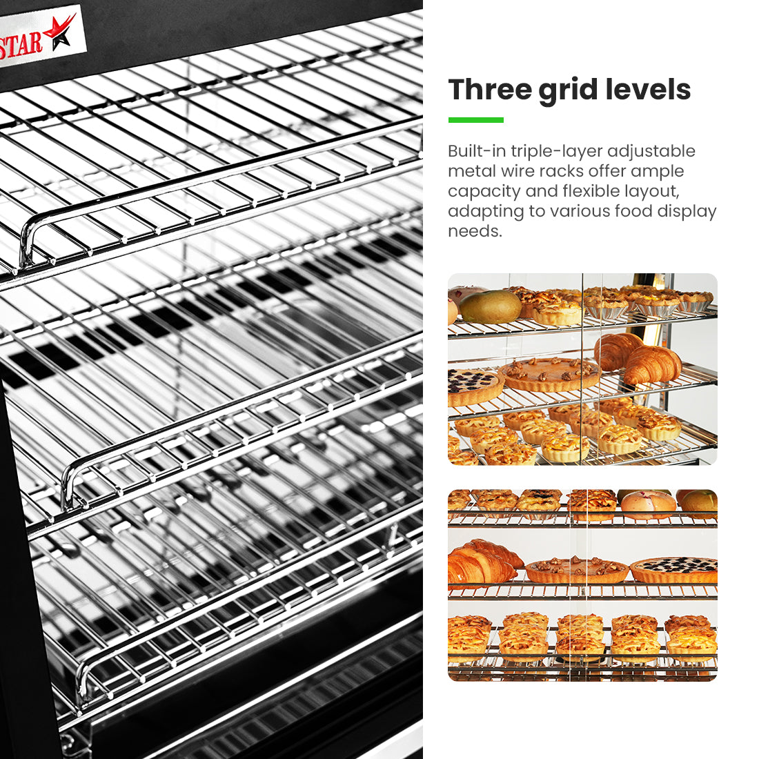 Benchstar Pie Warmer & Hot Food Display - PW-RT/900/1E - 900x490x610mm
