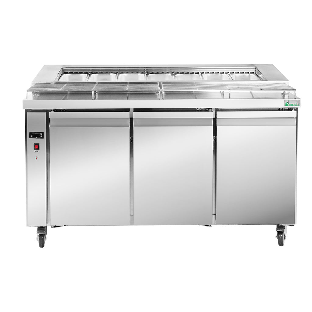 Thermaster PWB150 three door DELUXE Pizza Prep Bench
