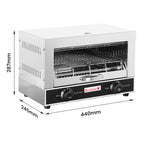 Benchstar Single infrared quartz element salamander griller toaster and timer - QT-1