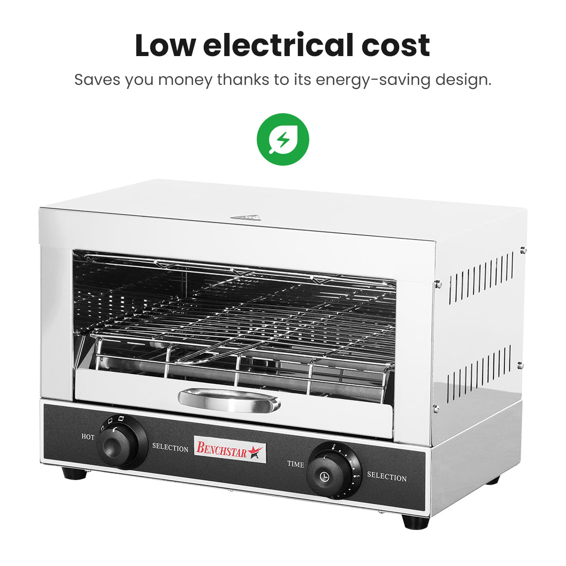 Benchstar Single infrared quartz element salamander griller toaster and timer - QT-1