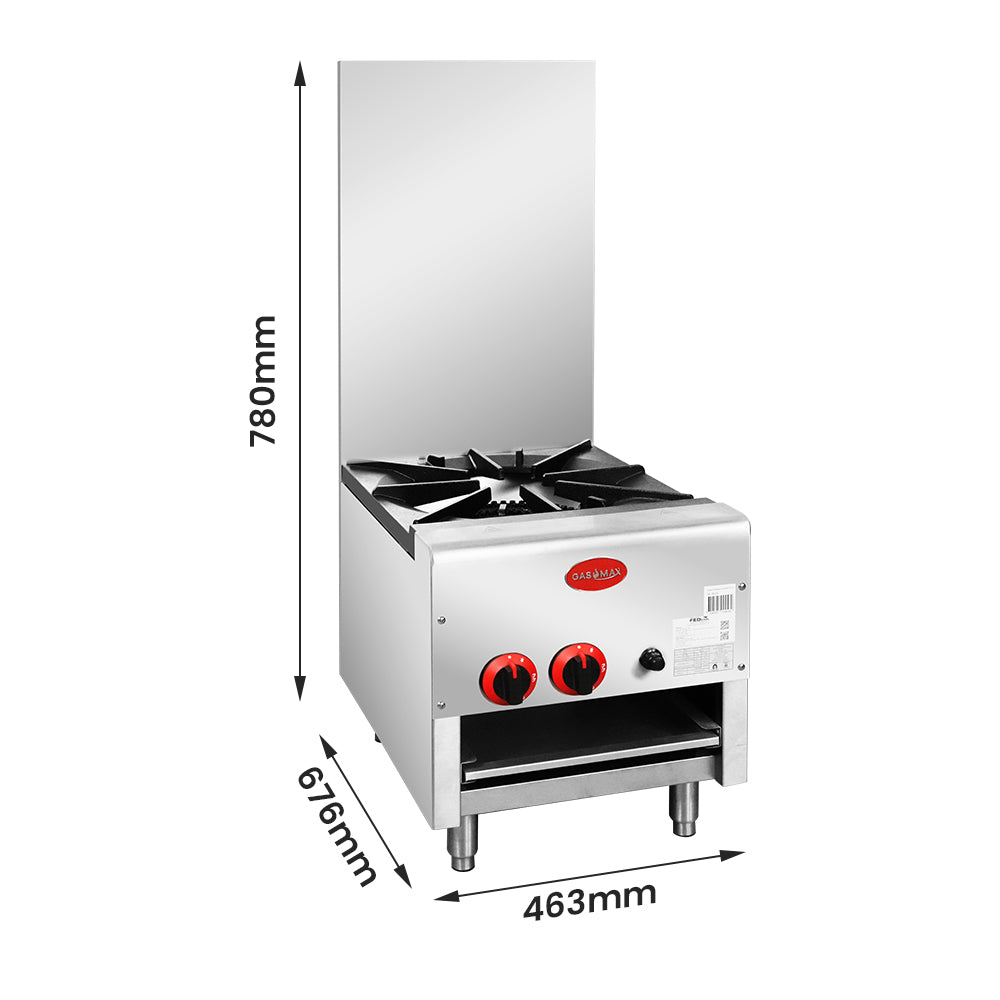 Gasmax Gas Dual Ring Single Burner with Built in Faucet RB-1B