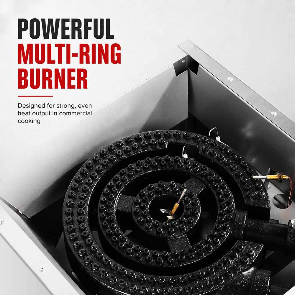 Gasmax Gas Dual Ring Single Burner with Built in Faucet RB-1BLPG