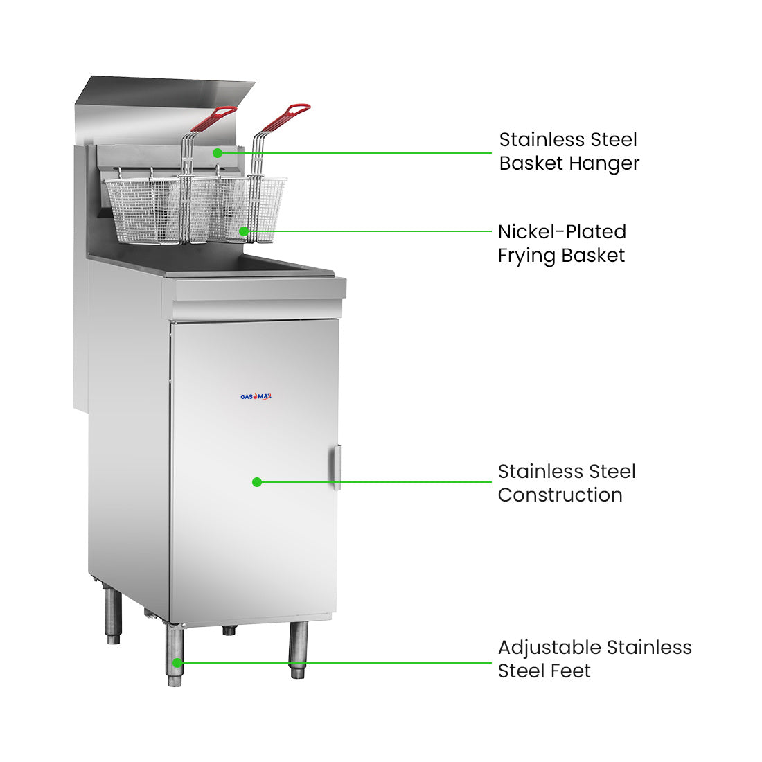 GasMax Superfast Natural Gas Tube Fryer - RC400E