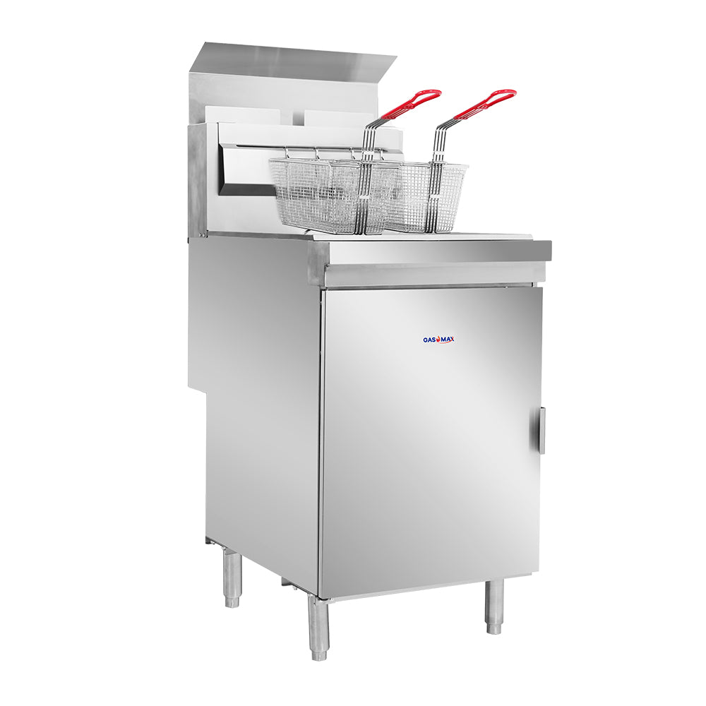 GasMax Superfast Natural Gas Tube Twin Vat Fryer - RC400TE