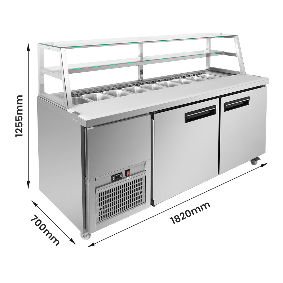 Thermaster two large door DELUXE Sandwich Bar - SCB/18