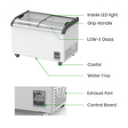 Thermaster Heavy Duty Supermarket Glass Sliding Lid Freezers 406L - SD-406K