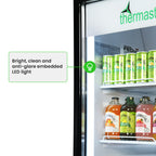 Thermaster Upright Glass Door Beverage Fridge - SDC-343B 