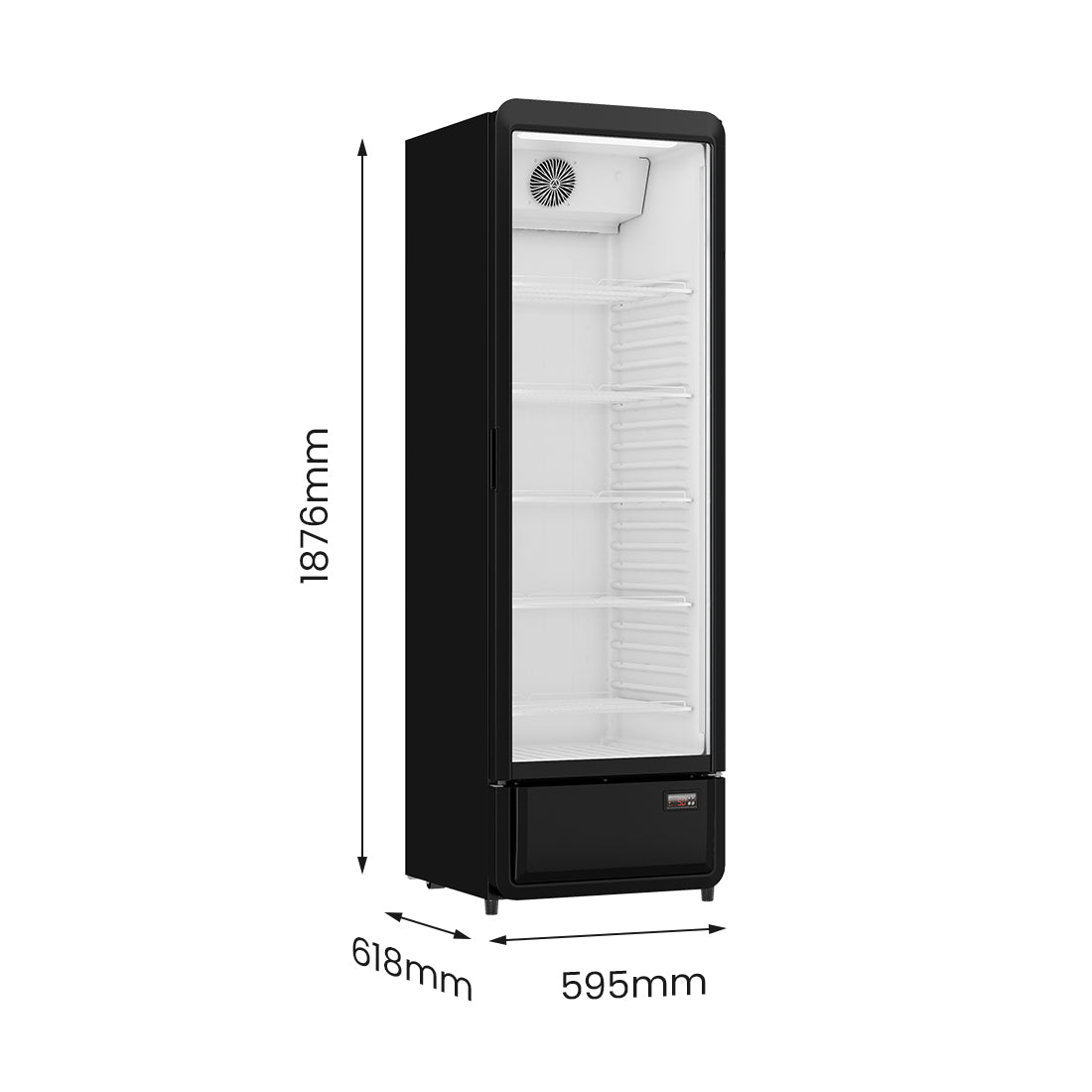 Thermaster Upright Glass Door Beverage Fridge - SDC-343B 