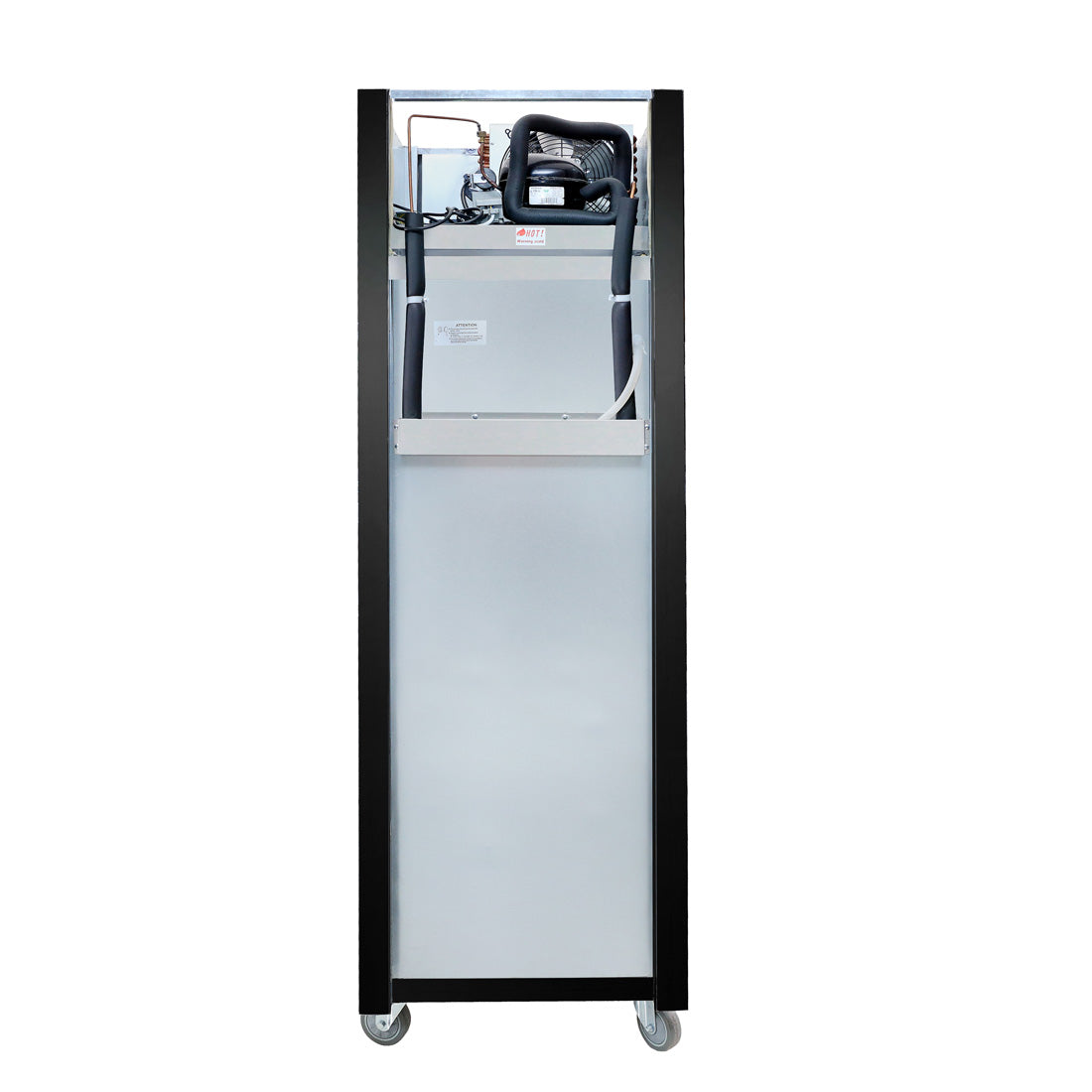Thermaster Single Glass Door Upright Fridge Black Stainless Steel - SUCG500B