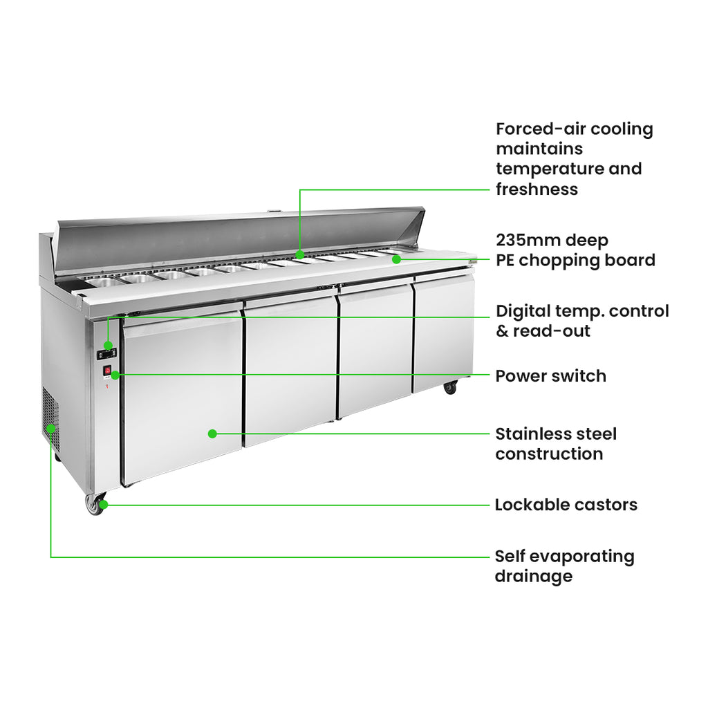 Thermaster four door Sandwich Bar - SLB240