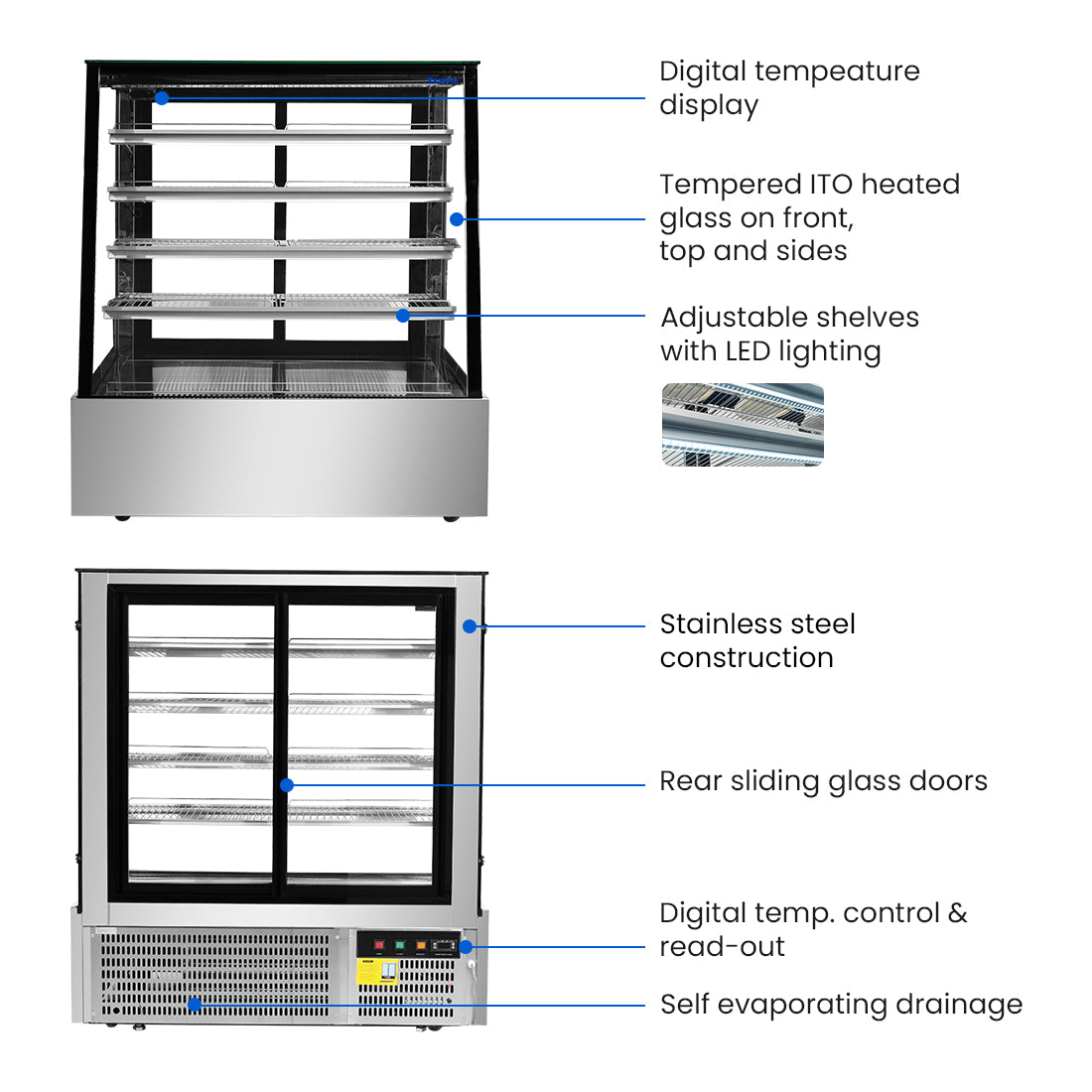 Bonvue Deluxe Chilled Display Cabinet - SLP840C