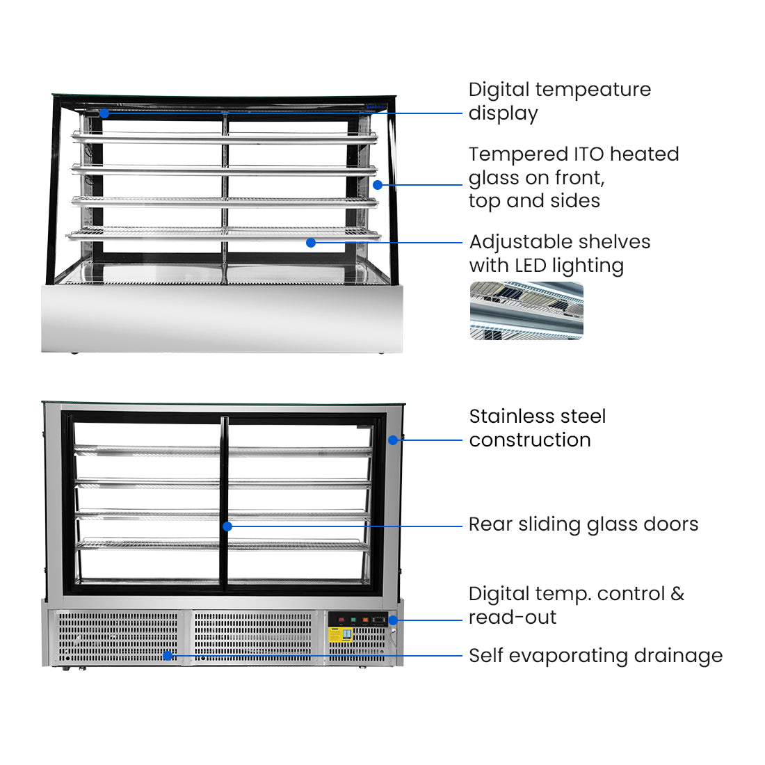 Bonvue Deluxe Chilled Display Cabinet - SLP860C