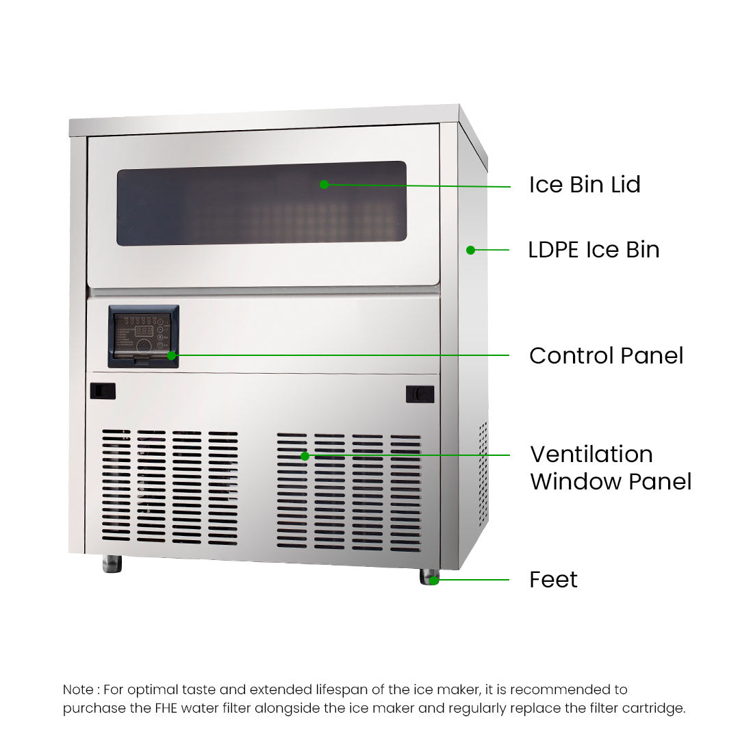 Blizzard Under Bench Ice Maker  Air Cooled - SN-81B