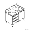 Modular System CABINET WITH RIGHT SINK - SC-7-1200R-H
