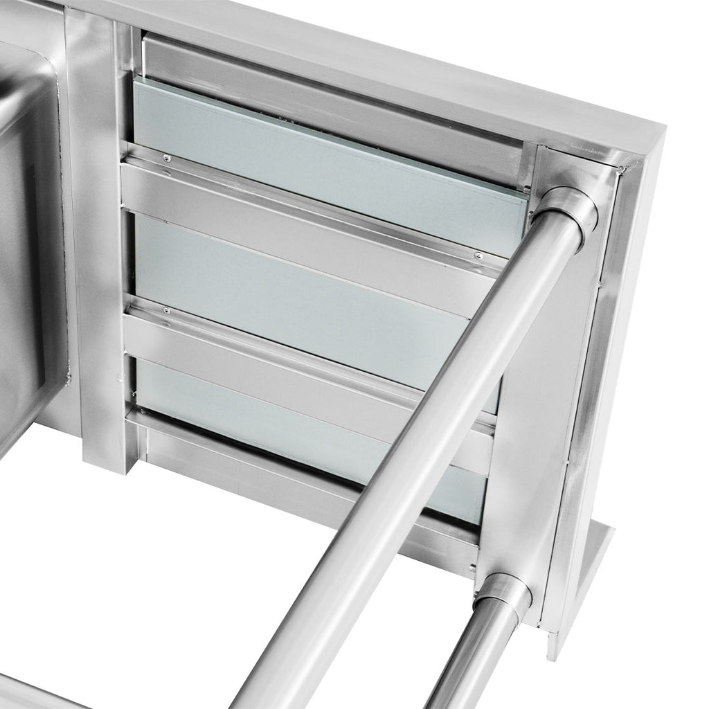 Single Centre Sink Bench & Pot Undershelf SSB6-1500C/A