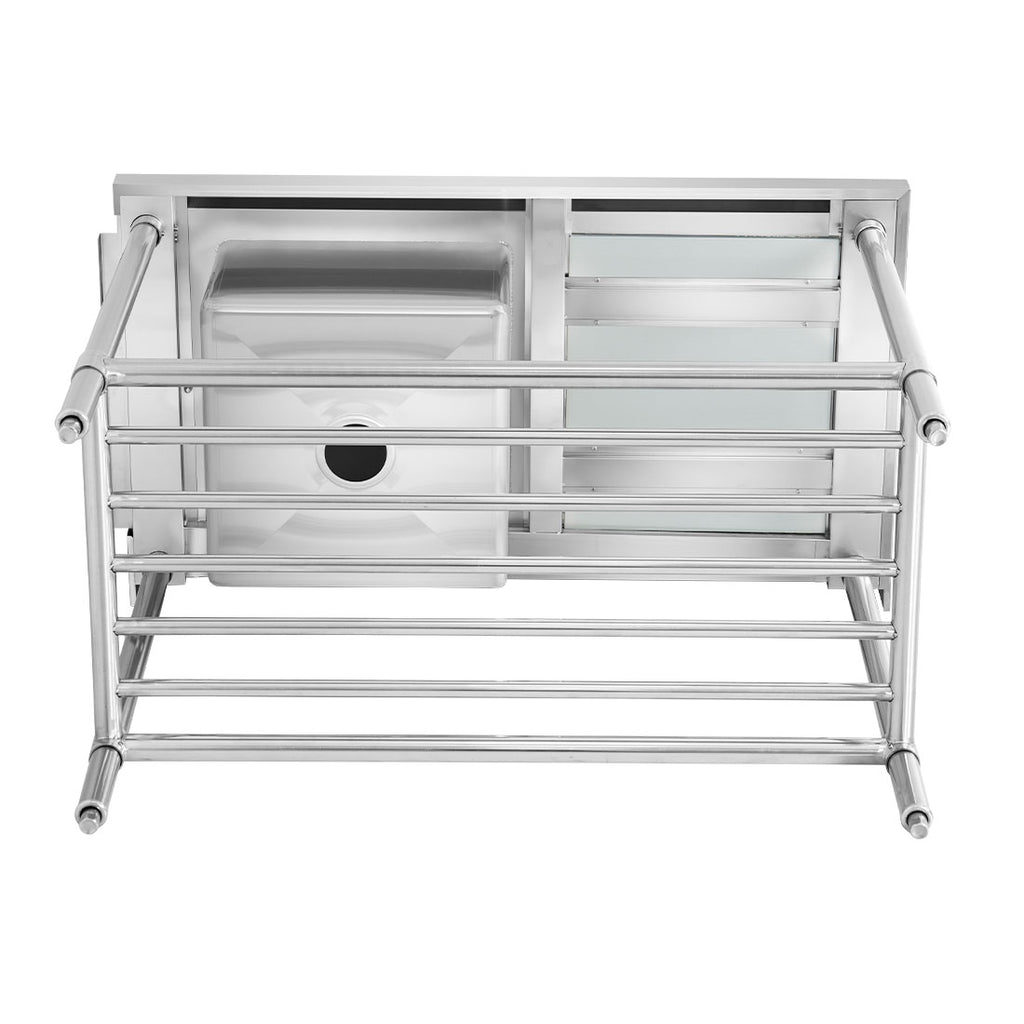 Left Inlet Single Sink Dishwasher Bench SSBD7-1200L/A