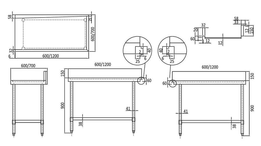 STAINLESS STEEL DISHWASHER BENCH OUTLET WST7060R
