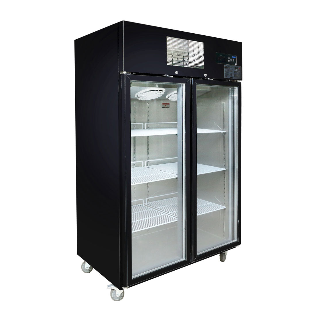 Thermaster Double Door Upright Display Fridge (Black) - SUCG1000B