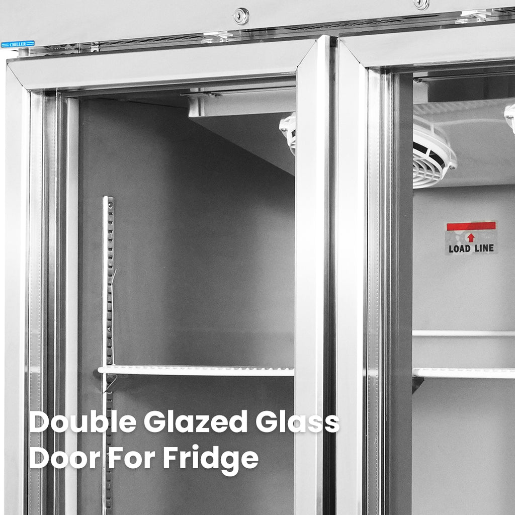Thermaster Double Door Upright Display Fridge - SUCG1000