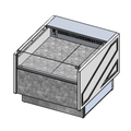 Tecnodom Square Deli, Poultry & Meat Display Add On Units 900mm Depth Storage Surface - TDMR-0910SELF