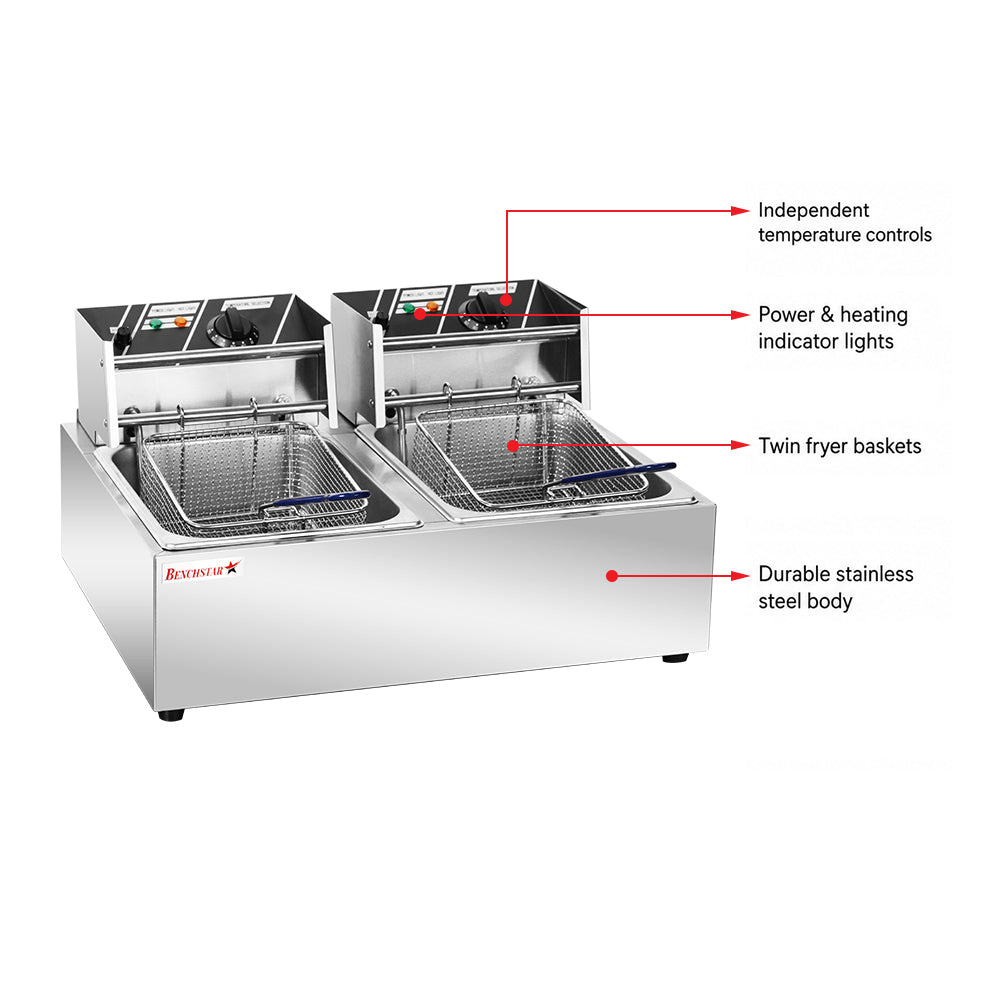 Double Tank Electric Fryer TEF-82KW