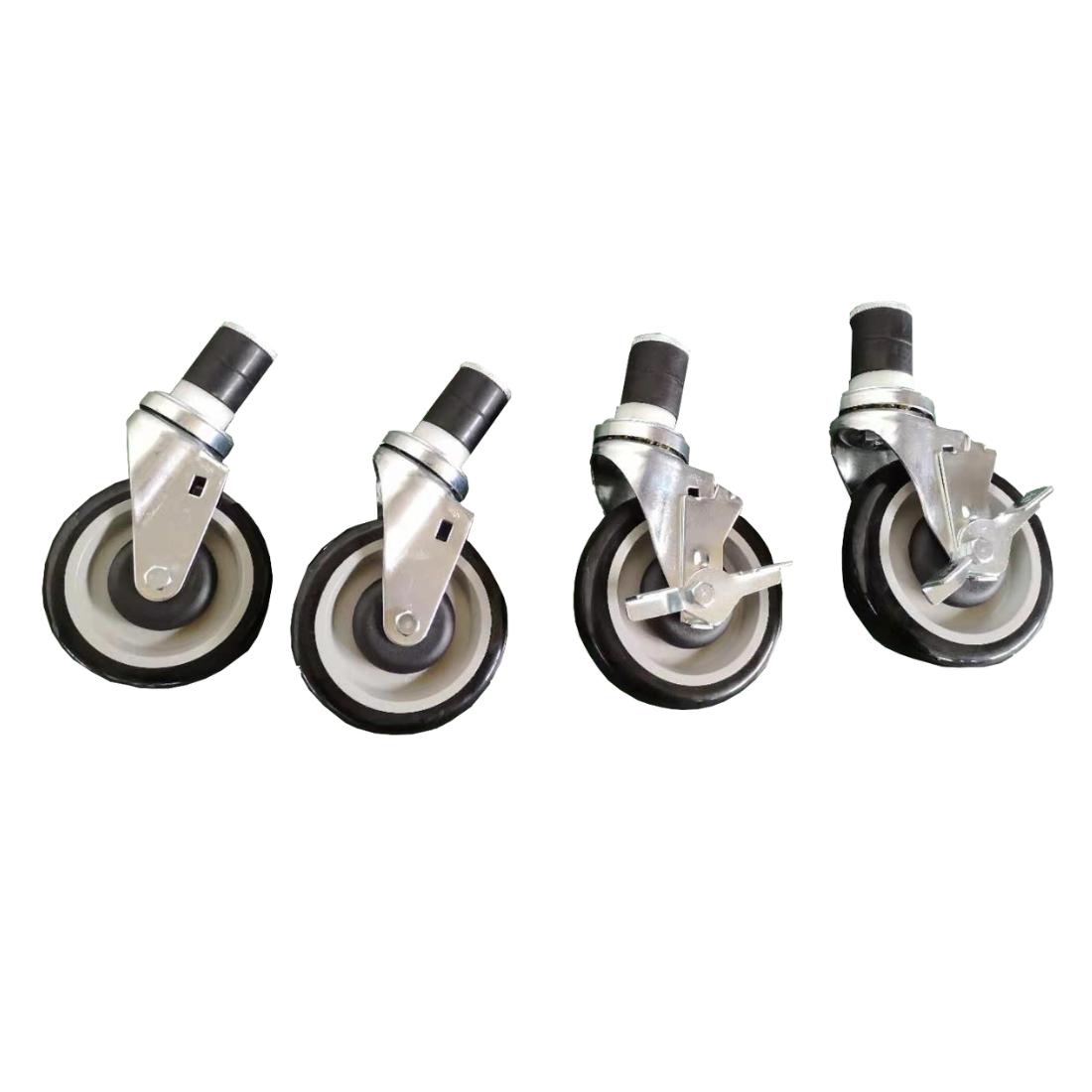 Modular System Castor Set for Economic Stainless Steel Benches - CASTOR-D61 