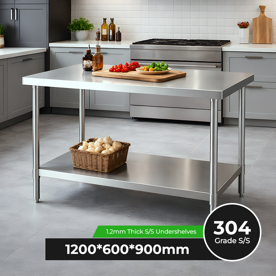 WB6-1200/A Stainless Steel Workbench