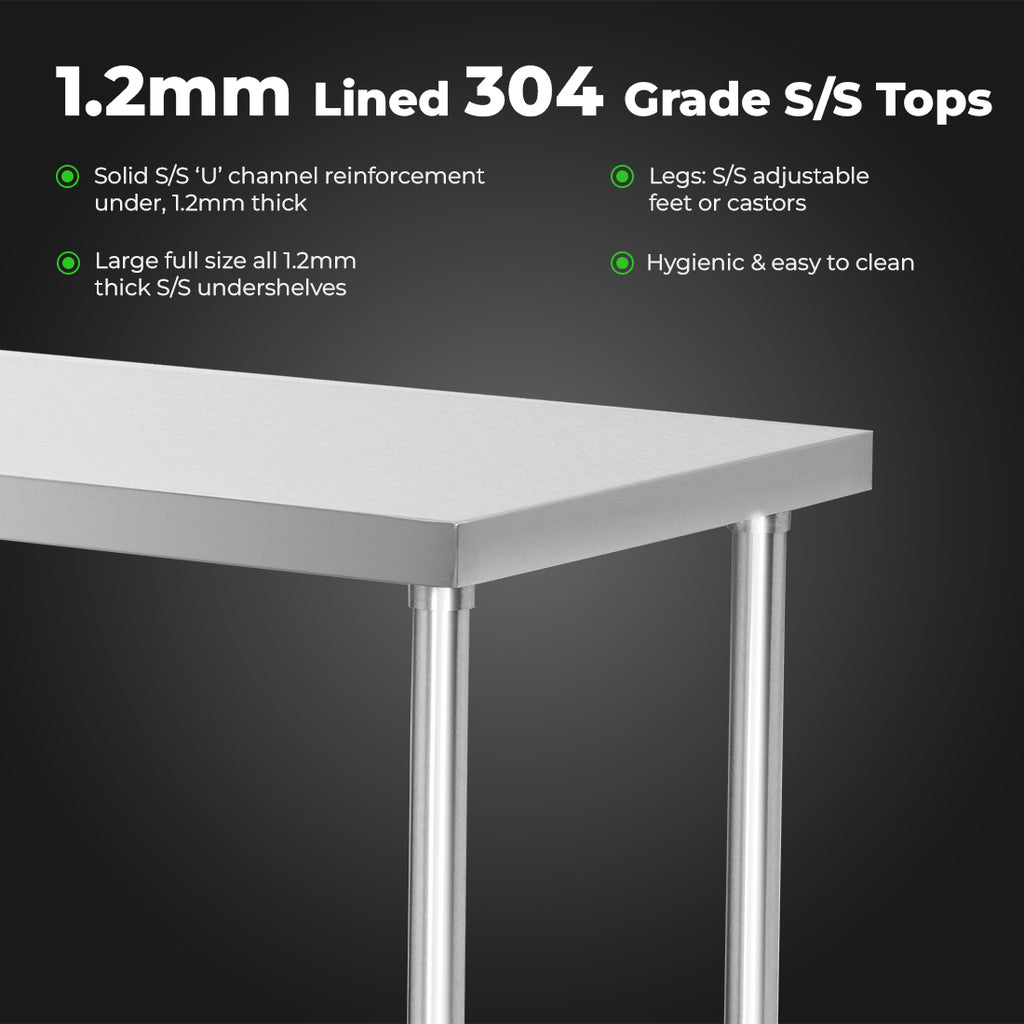 WB7-2400/A Stainless Steel Workbench