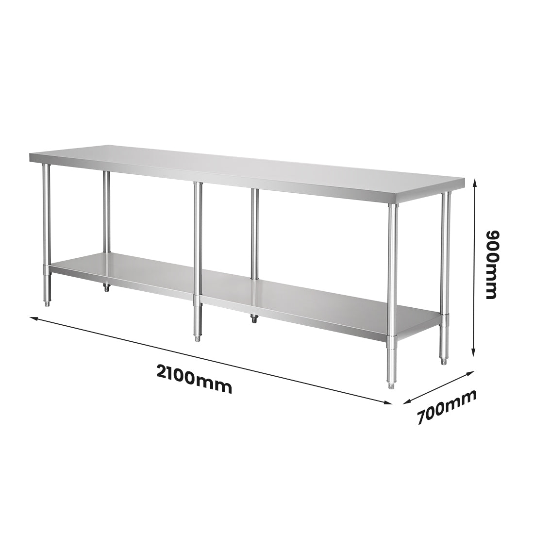 Modular System Stainless Steel Workbench - WB7-2100/A