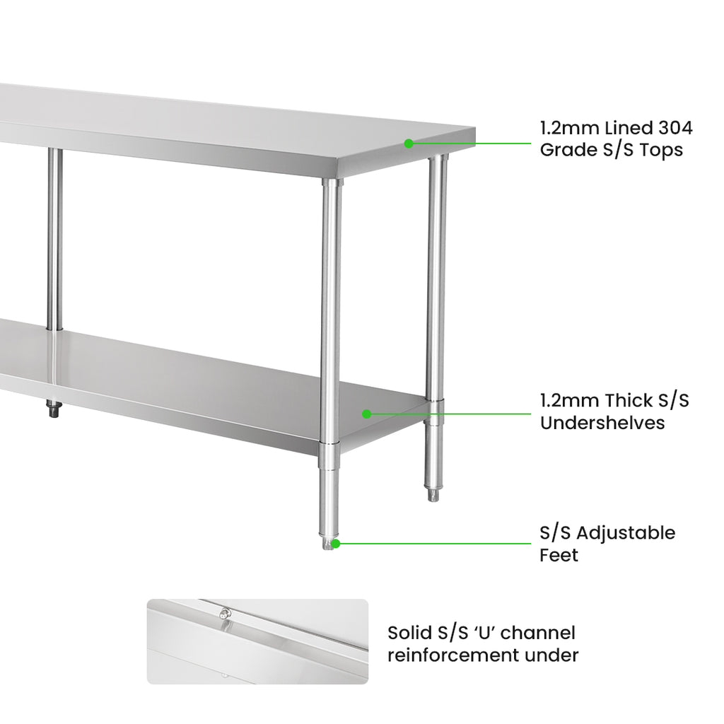 Modular System Stainless Steel Workbench - WB7-2100/A
