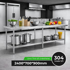 WB7-2400/A Stainless Steel Workbench