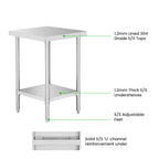 WB7-0600/A Stainless Steel Workbench