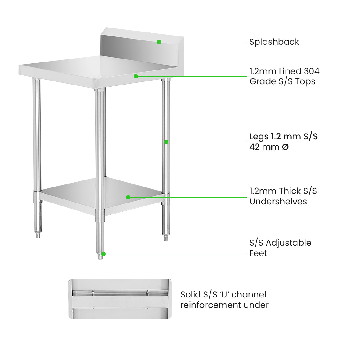 WBB6-0600/A Workbench with Splashback