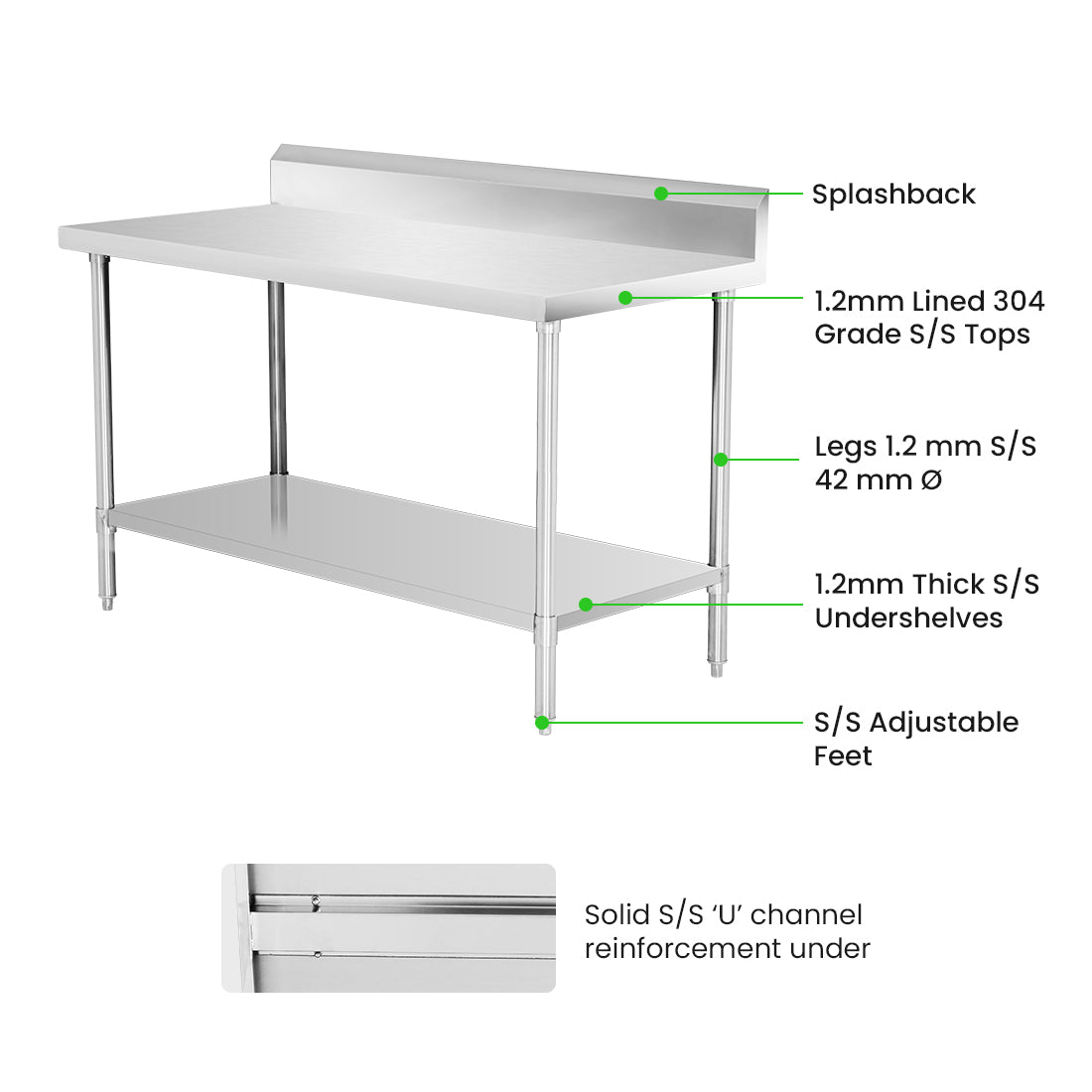 WBB7-1500/A Workbench with Splashback