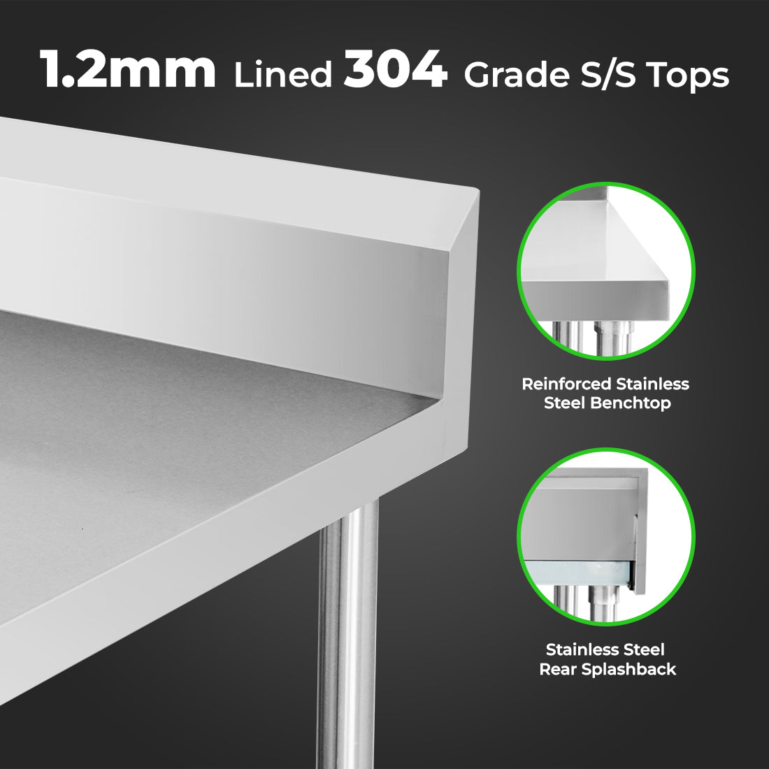 WBB7-1800/A Workbench with Splashback