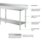 WBB6-2400/A Workbench with Splashback