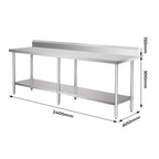 WBB6-2400/A Workbench with Splashback