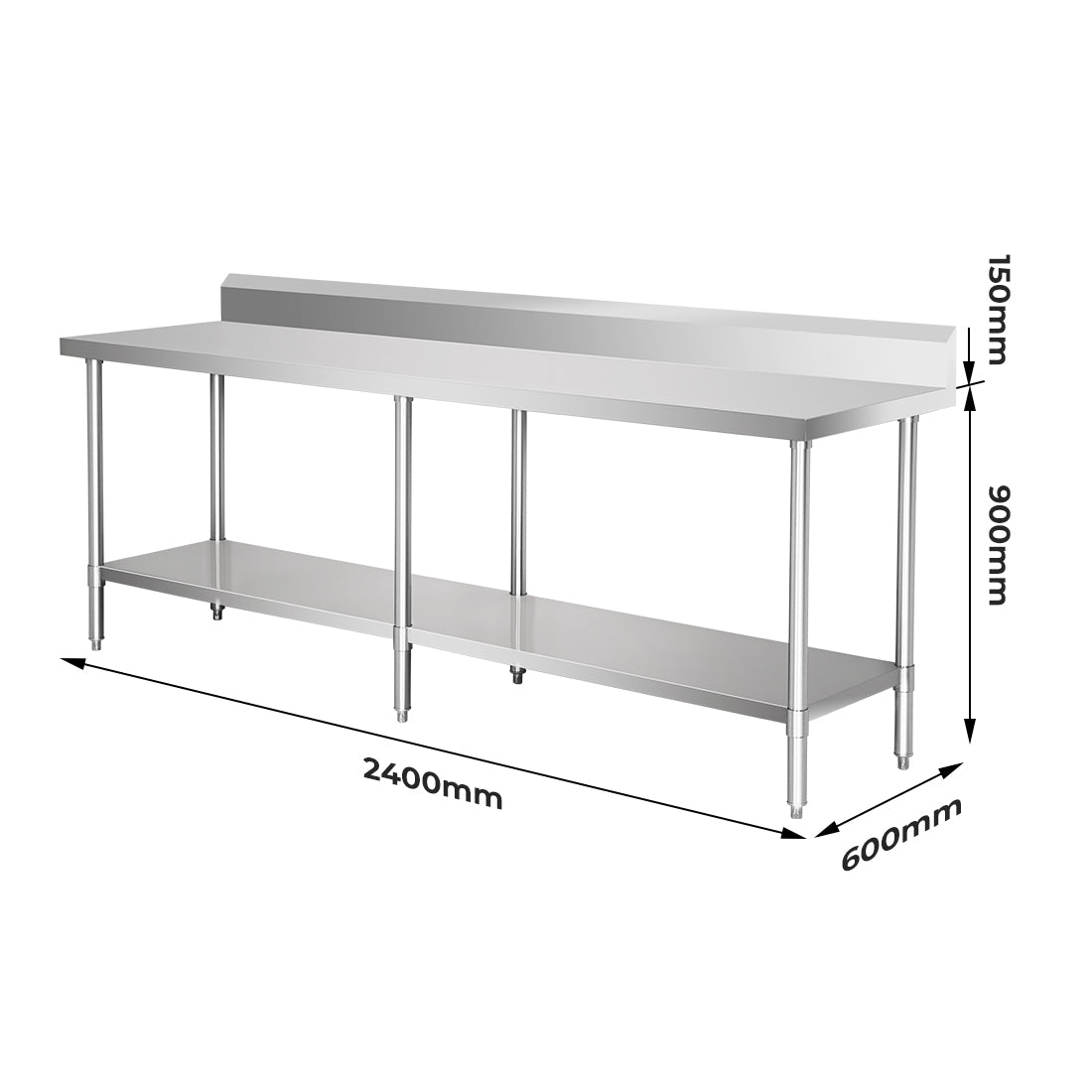WBB6-2400/A Workbench with Splashback