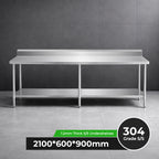 Modular System Workbench with Splashback - WBB6-2100/A