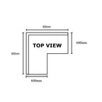 Economic Corner Workbench,100mm Splashback & Undershelf - 0900-6-WBCB