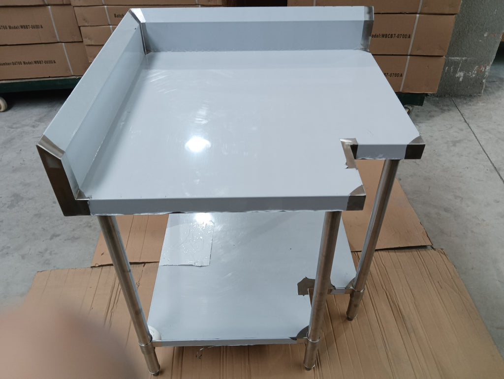 WBCB7-0900/A - Corner Workbench, 150mm Splashback & Undershelf 900x900x900mm