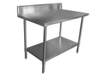 WORK BENCH WITH SPLASH BACK WTS7 W1200 X D700 X H900 WTS712B