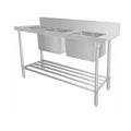 STAINLESS STEEL DISHWASHER DOUBLE INLET SINK 4 WSS26165L