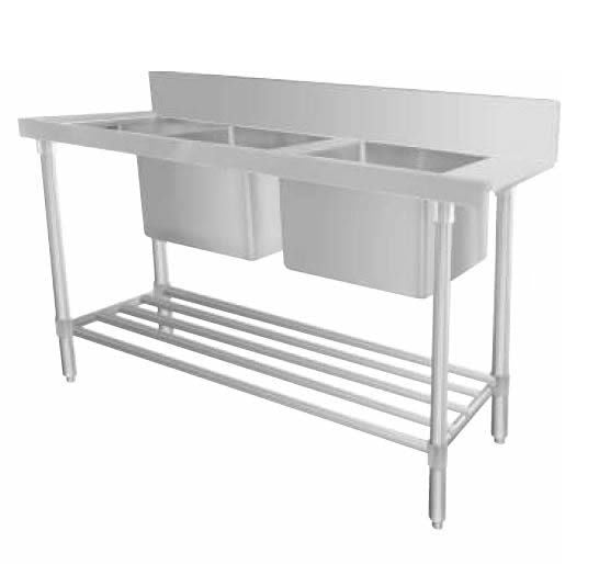 STAINLESS STEEL DISHWASHER DOUBLE INLET SINK 2 WSS27165L