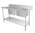 STAINLESS STEEL DISHWASHER DOUBLE INLET SINK 2 WSS27165L